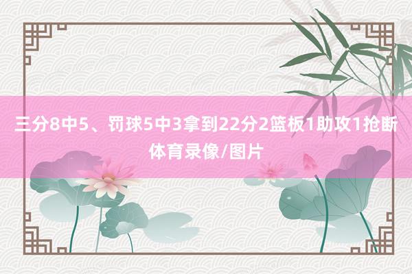 三分8中5、罚球5中3拿到22分2篮板1助攻1抢断体育录像/图片