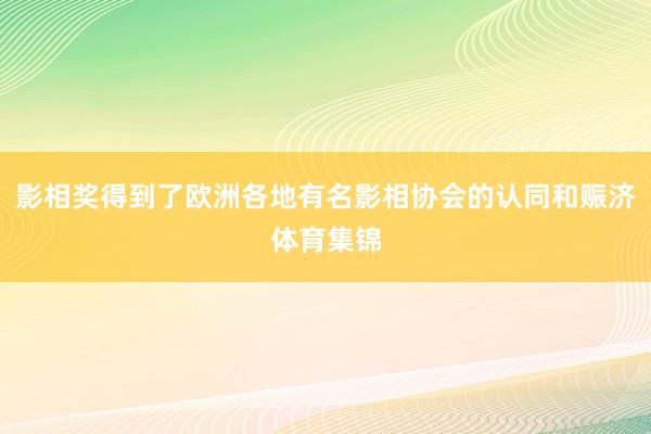 影相奖得到了欧洲各地有名影相协会的认同和赈济体育集锦