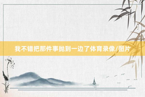 我不错把那件事抛到一边了体育录像/图片