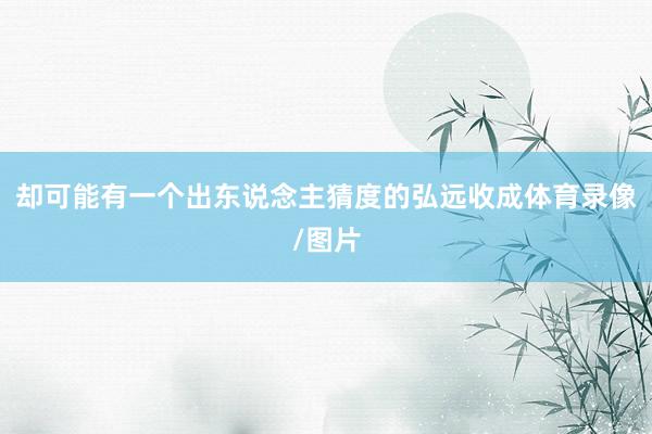 却可能有一个出东说念主猜度的弘远收成体育录像/图片