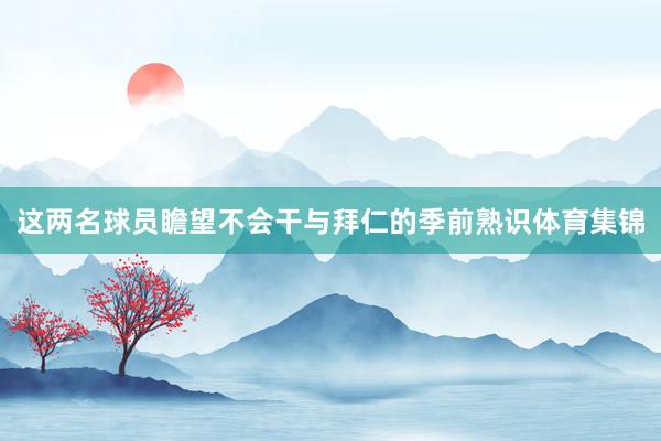 这两名球员瞻望不会干与拜仁的季前熟识体育集锦