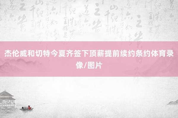 杰伦威和切特今夏齐签下顶薪提前续约条约体育录像/图片
