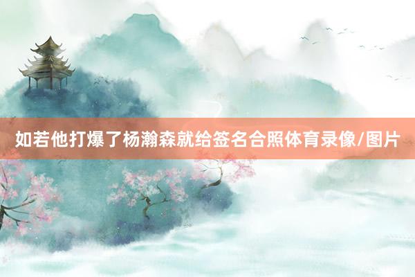 如若他打爆了杨瀚森就给签名合照体育录像/图片