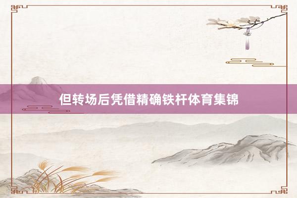 但转场后凭借精确铁杆体育集锦