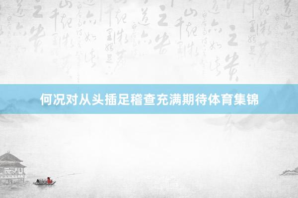 何况对从头插足稽查充满期待体育集锦