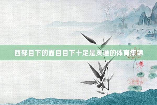 西部目下的面目目下十足是灵通的体育集锦