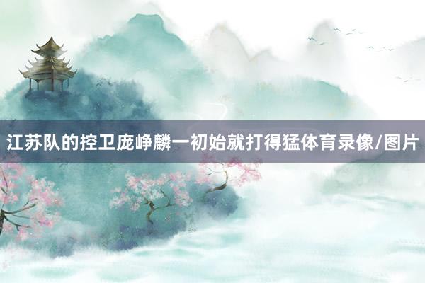江苏队的控卫庞峥麟一初始就打得猛体育录像/图片