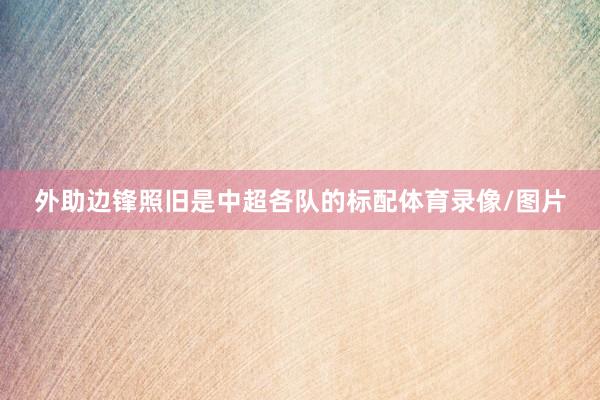 外助边锋照旧是中超各队的标配体育录像/图片