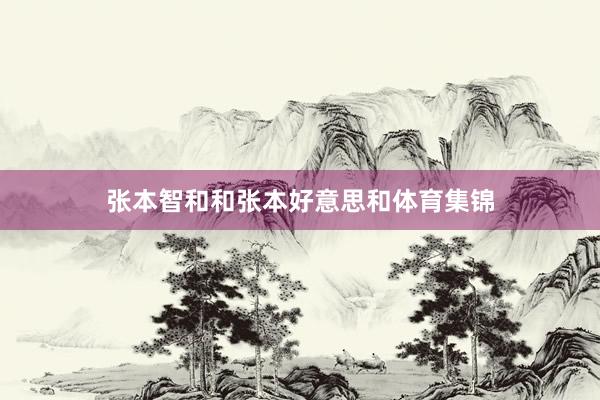 张本智和和张本好意思和体育集锦