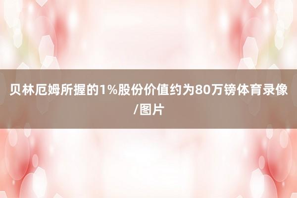 贝林厄姆所握的1%股份价值约为80万镑体育录像/图片