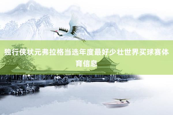 独行侠状元弗拉格当选年度最好少壮世界买球赛体育信息