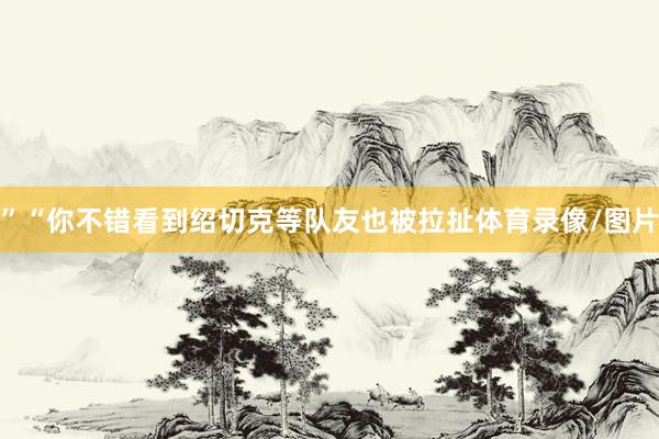 ”“你不错看到绍切克等队友也被拉扯体育录像/图片
