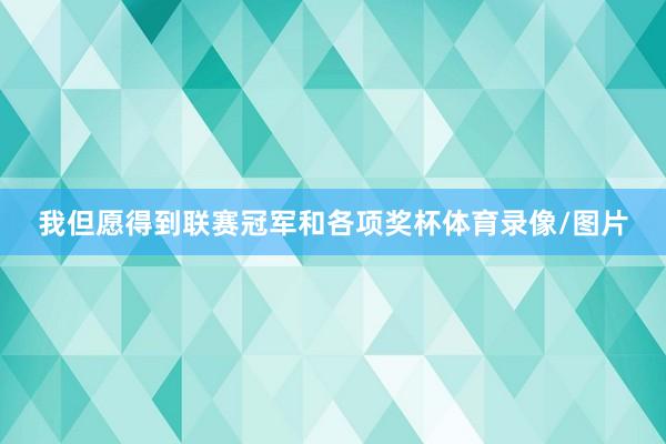 我但愿得到联赛冠军和各项奖杯体育录像/图片